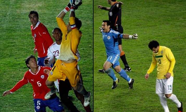 copa america brazil chile fall to shock defeats