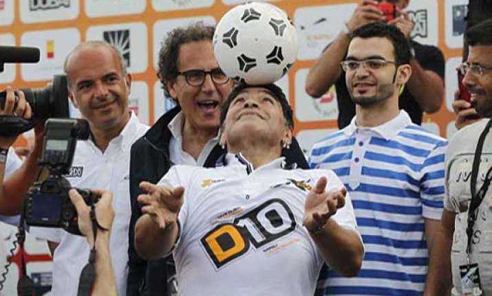 diego maradona shows off some skills