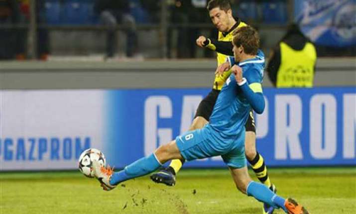 dortmund wins 4 2 at zenit in champions league