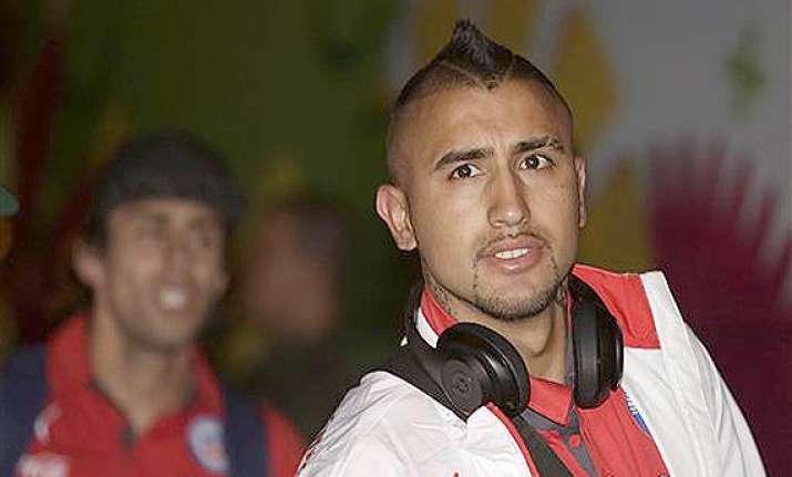 fifa world cup fit again vidal arrives in brazil with chile