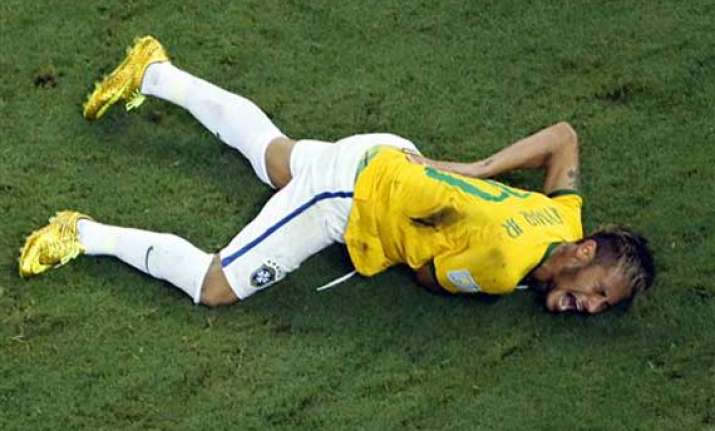 fifa world cup neymar returns to brazil camp in ambulance