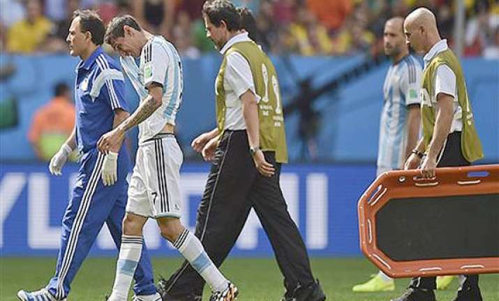 fifa world cup argentina winger di maria in doubt for