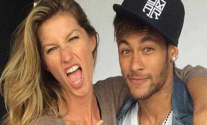 gisele bundchen poses with soccer star neymar on vogue