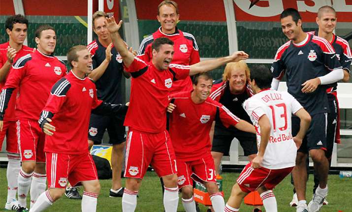 henry sent off red bulls go top