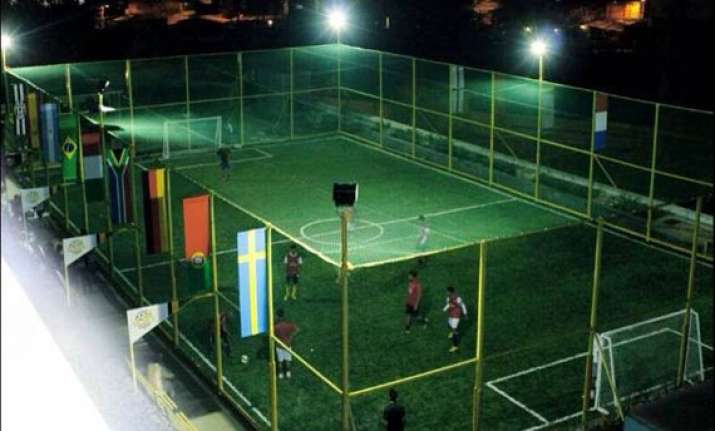india s first rooftop mini football field