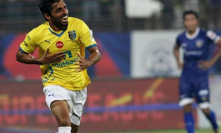 isl kerala shock chennai 3 0 in semifinals first leg