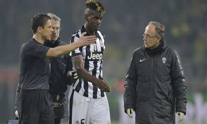 juve france midfielder pogba out 2 months with leg injury