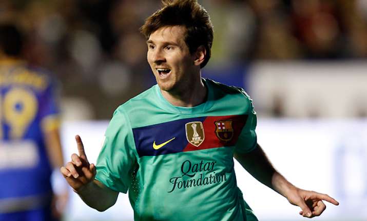 messi equals ronaldo s record 41 goal mark