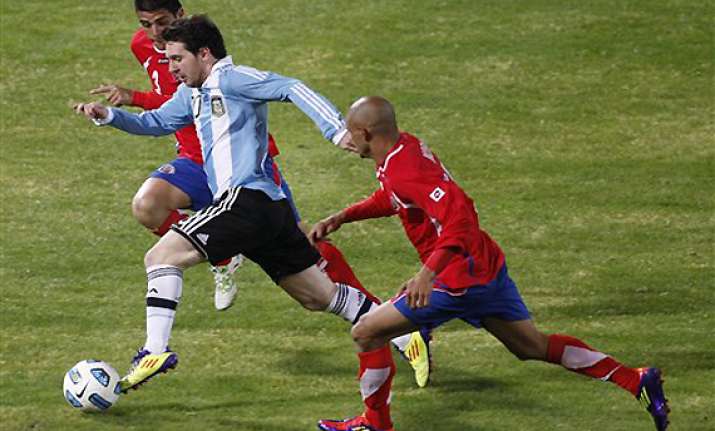 messi shines for argentina