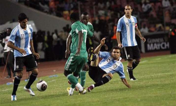nigeria beats second string argentina 4 1