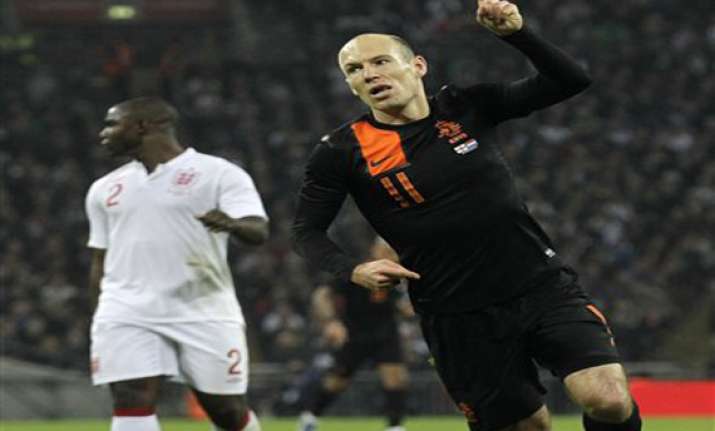 robben s double gives dutch 3 2 win over england