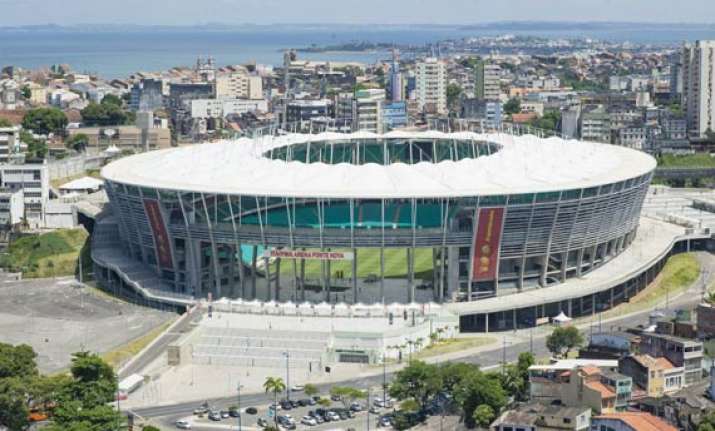 salvador stadium faces last minute preparations