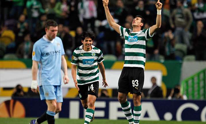 sporting lisbon beats manchester city 1 0 in europa league