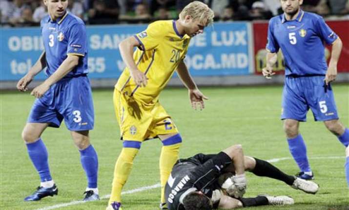 sweden beats moldova 4 1 in euro 2012 qualifier