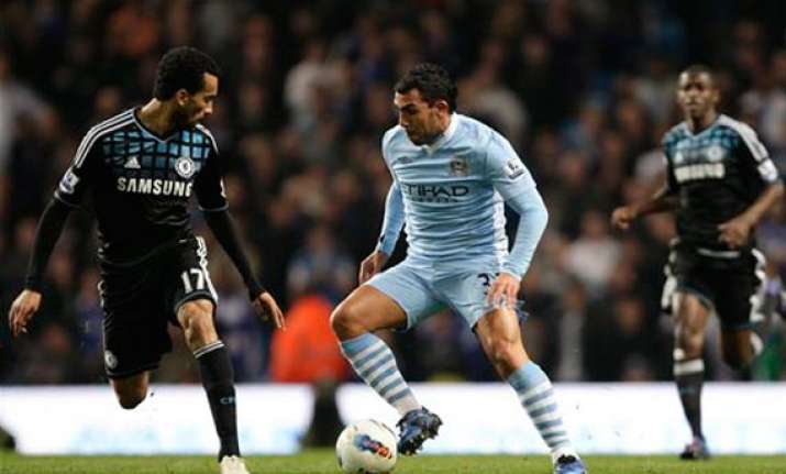 tevez helps city rally for 2 1 win over chelsea