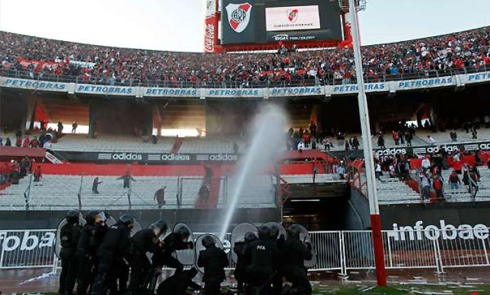 violence riots break out as river plate relegated