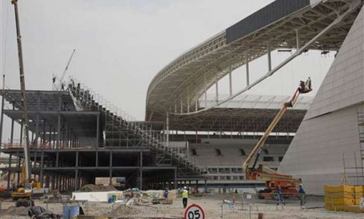 work resumes at stadium hosting world cup opener