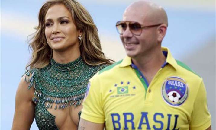 world cup kicks off in style with pitbull and jlo