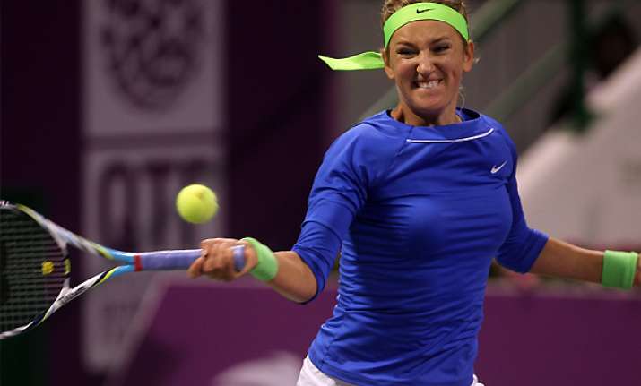 azarenka beats halep to reach qatar open quarters