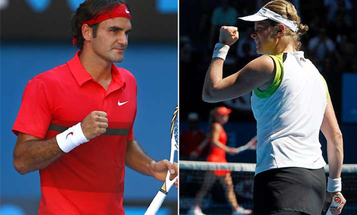 federer clijsters into australian open semifinals