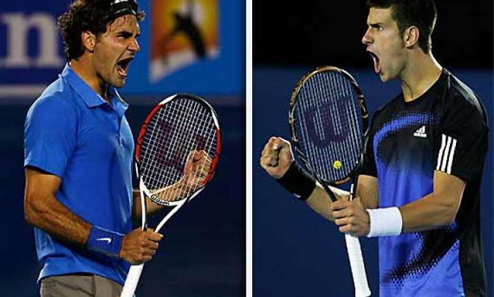 djokovic federer nadal ferrer in french open sf