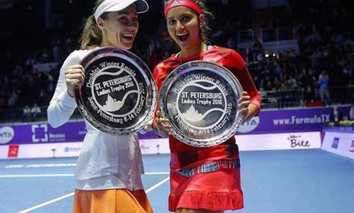 sania martina win 13th title stretch winning run to 40