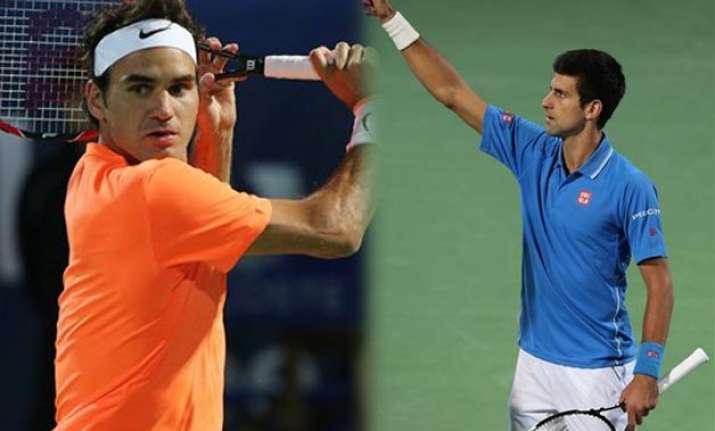 djokovic federer storms into the finals of dubai atp event