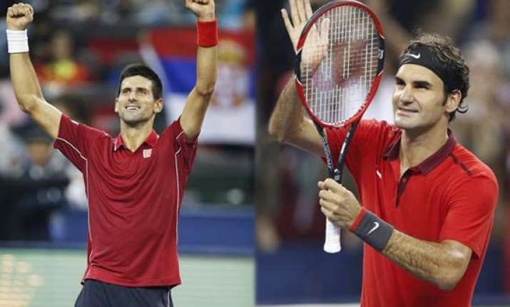 djokovic federer set up shanghai semifinal