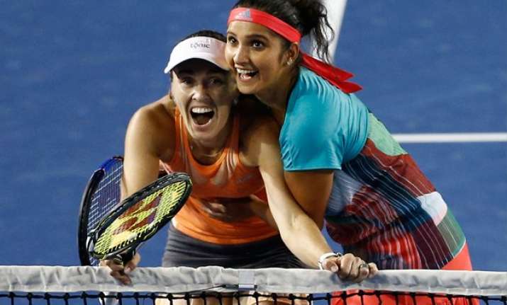 sania hingis win australian open women s doubles title