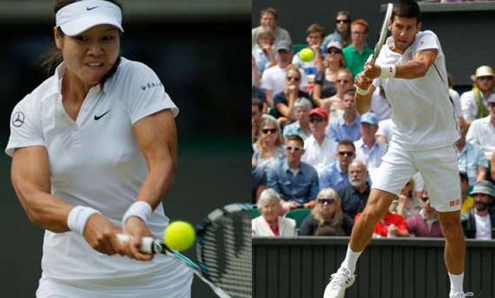 li na out of wimbledon djokovic advances