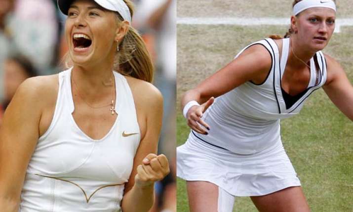 maria sharapova enters wimbledon final to meet kvitova
