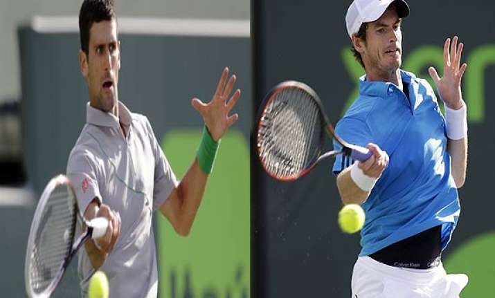 novak djokovic beats andy murray in sony open quarterfinals.