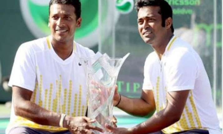paes bhupathi pair clinches miami title become world no.1