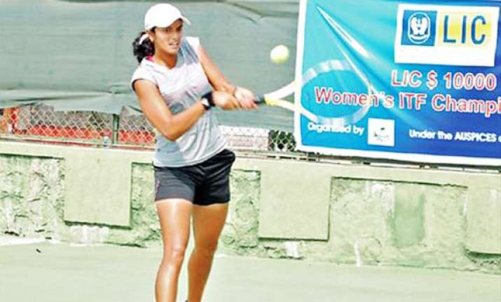 rishika goes down fighting to chinese rival