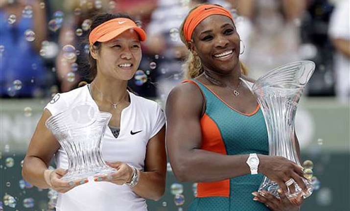 serena williams beats li na for sony open title