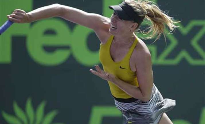 sharapova advances to key biscayne quarterfinals