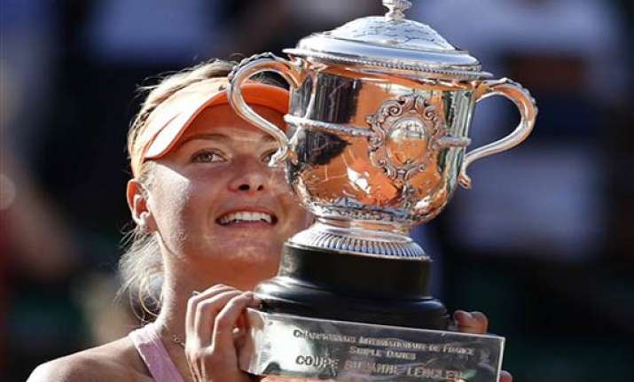 sharapova wins french open for 2nd time