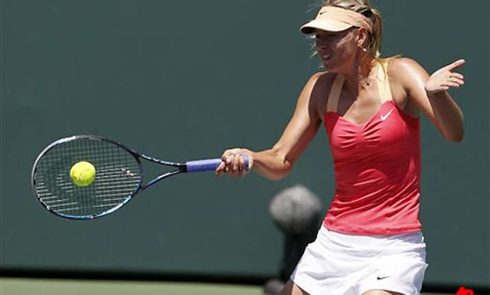 sharapova edges wozniacki in key biscayne semis