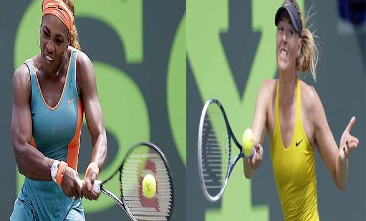 sony open serena williams beats sharapova for 15th straight