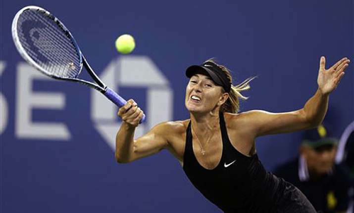 us open maria sharapova wins 1st rounder