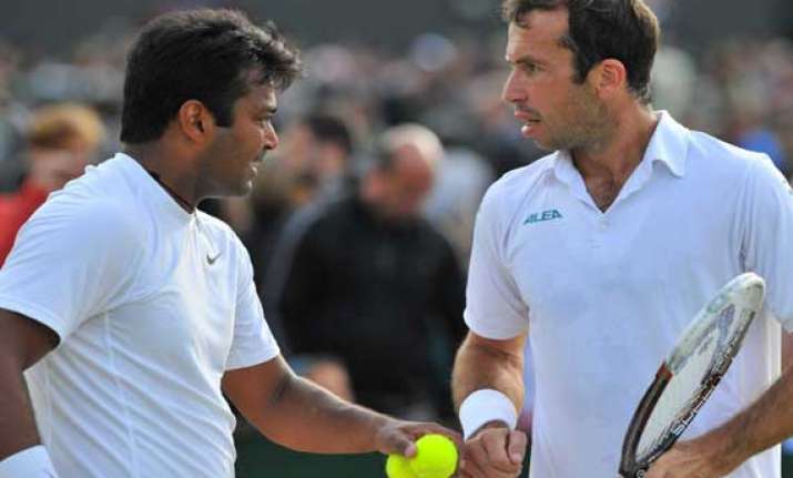 wimbledon paes stepanek in semis sania tecau out