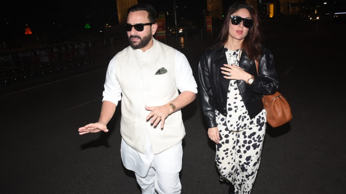 Kareena Kapoor Khan and Saif Ali Khan spotted at the airport in style