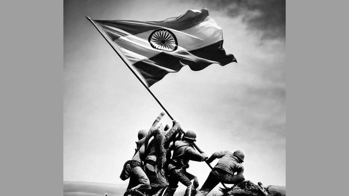 Black and white Indian flag images that capture the spirit of ...