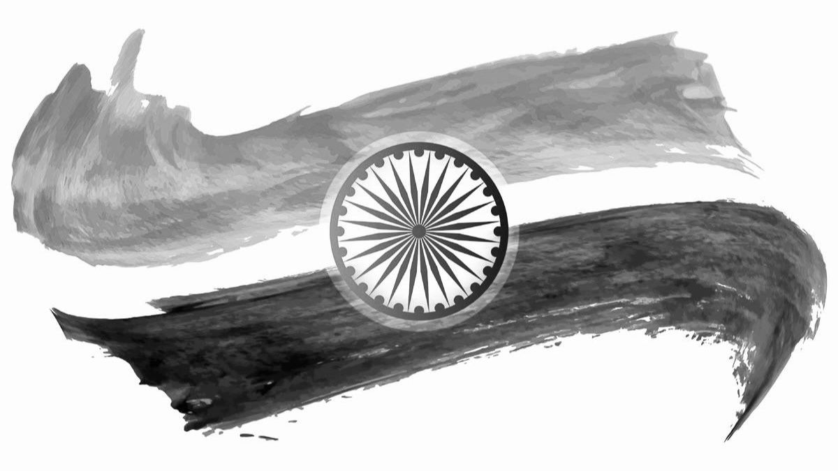 Black and white Indian flag images that capture the spirit of ...