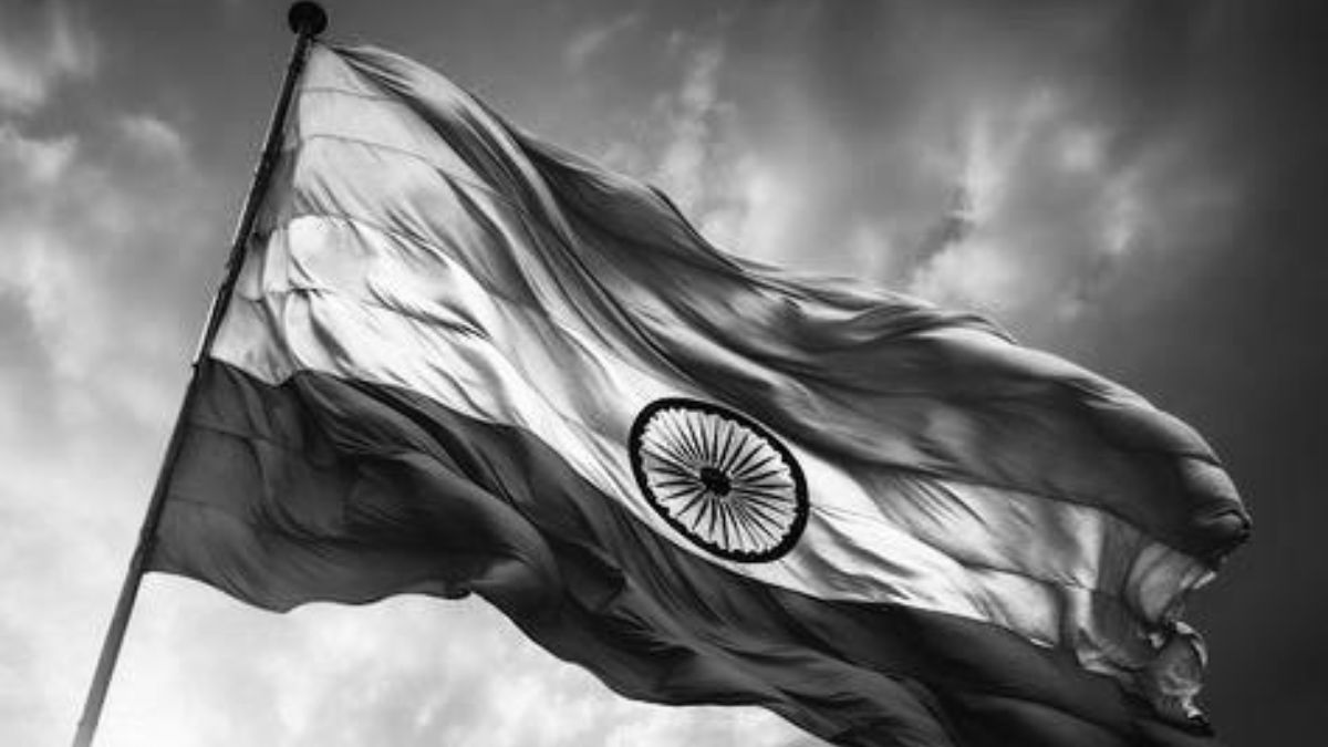 Black and white Indian flag images that capture the spirit of ...