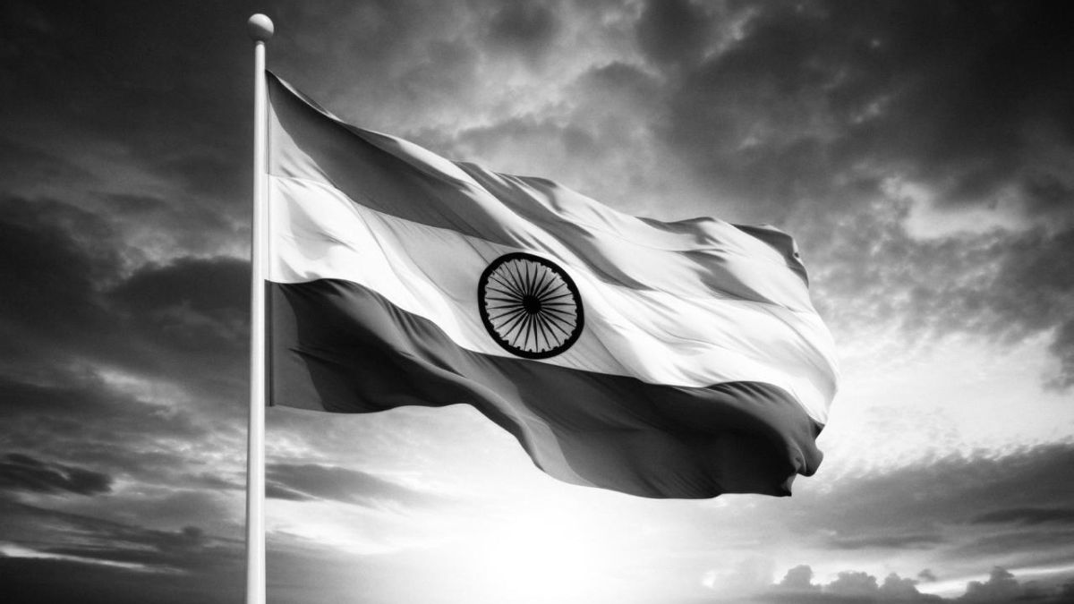 Black and white Indian flag images that capture the spirit of ...