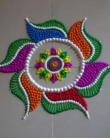 20 Simple Free Hand Flower Rangoli Designs for Every Occasion -  Flowerrangoli.com