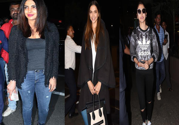 Which B-town diva rocked the Black Airport look?