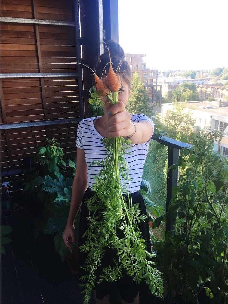 And she knows how to grow her own carrots 