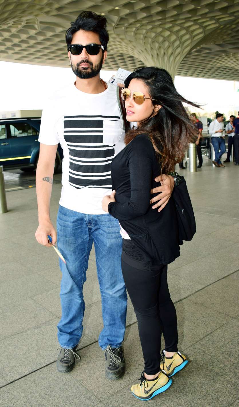 Riya Sen Shares Mushy Moments With Husband Shivam Tewari At Mumbai Airport In Pics